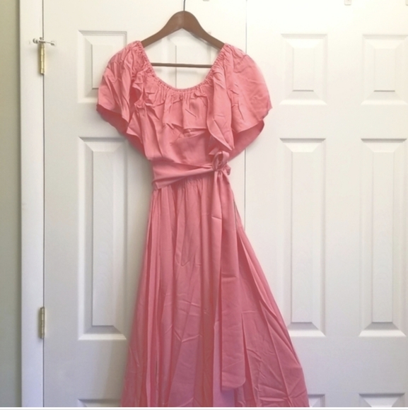 Meghan LA Morning Glory Maxi Dress bubblegum pink Small NWT - Picture 2 of 8